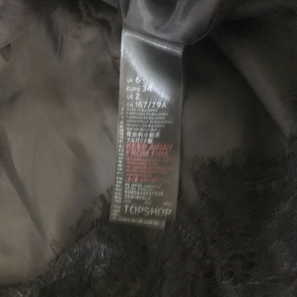 New TopShop Black Lace Chain Loop Prom Dress 2 - Picture 6 of 7